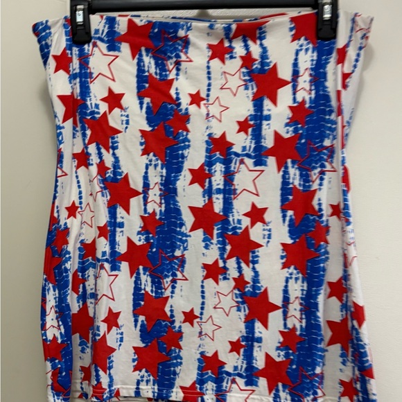 no boundaries Tops - Red and Blue Star Patterned tank top